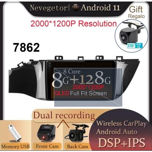 8G + 128G Android 11 Car DVD Player for Kia RIO 4 2017 2018 2019 Car Radio GPS Navigation WIFI RDS IPS Multimedia Player 2din