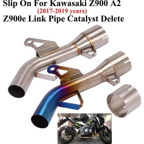 For Kawasaki Z900 A2 Z900e 2017-2019 Motorcycle Exhaust Escape Cat Delete Link Pipe Connect Original Muffler Eliminator Enhanced