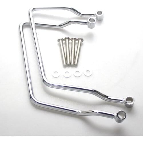 For Yamaha Vstar Dragstar 400 600 Classic 1998-2011 V-Star XVS 1100 Motorcycle Chrome Saddle bag Support Bar Mount Bracket