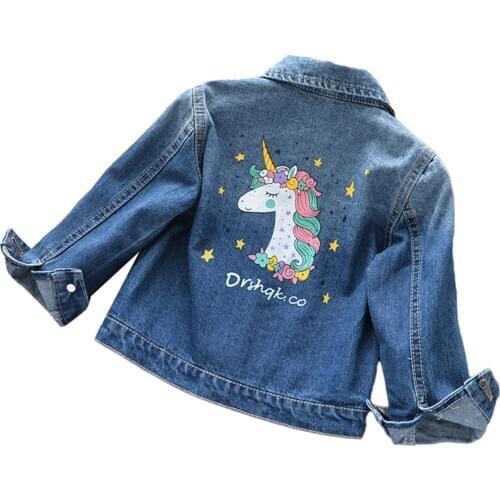 Baby Girls Cute Denim Jacket 2021 Spring Autumn Jackets For Girls Outerwear Coats Children Jeans Jacket Kids Clothing 3 8 Years