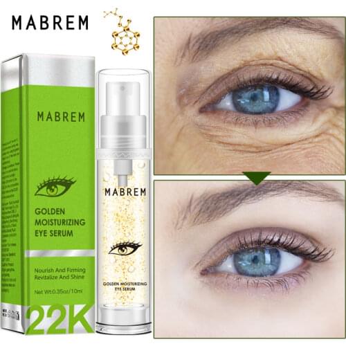24K Golden Eye Essence Remove Dark Circles Bag Fat Particles Puffiness Fade Fine Line Anti Wrinkle Lifting Firming Eye Skin Care