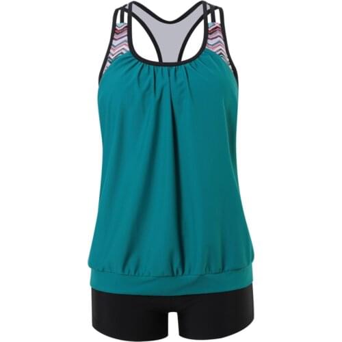 Summer Large Swimsuits Plus Size Tankini Sets Female Swimwear Beach Wear Two-Piece Bathing Suit Sports Pool Women Swimming Suits