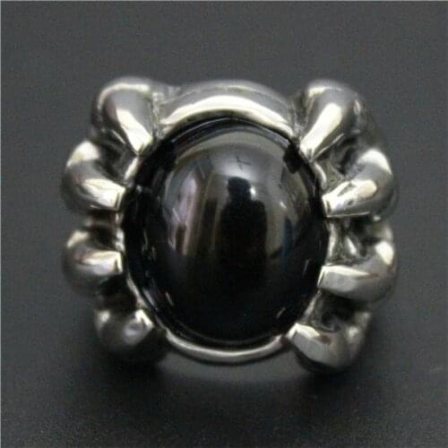Fashion Ring Cool Design Biker Dragon Claws Black Stone Ring 316L Stainless Steel Wholesale Price Ring