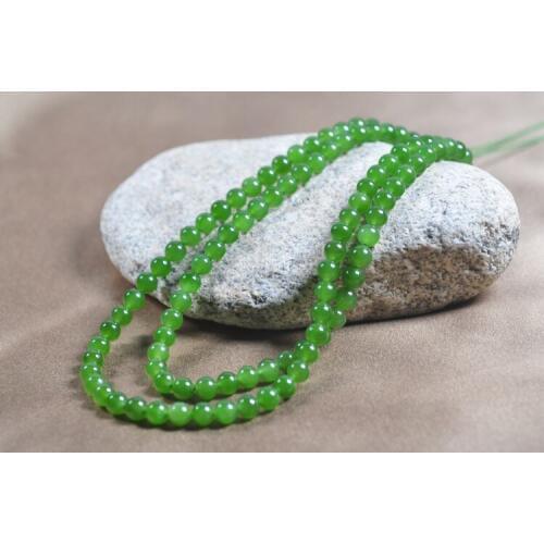 Natural hetian jade handmade Women Amulet Nephrite Jades Jewelry 108 bead