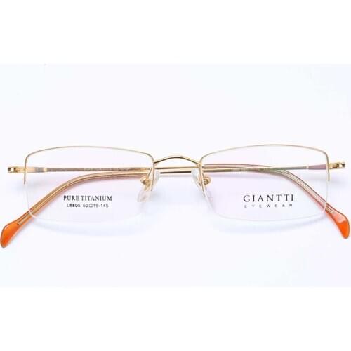 YOUTOP 2018 New Half Rim frame Pure titanium myopia men glasses frame prescription frame eyeglass 8805