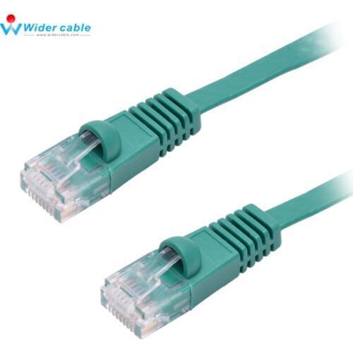 Free Shipping Flat Molded RJ45 Cat6 Gigabit Ethernet Network LAN UTP Cable Patch Lead 1m 3ft Green Color