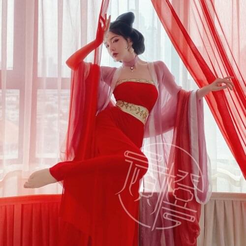 XinHuaEase Daji Cosplay Ancient Chinese National Style Elegant Fairy Spirit Hanfu Sexy Dresses Element Dance Performance Costume