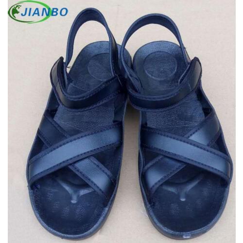 2018 Hot Selling Fashion Safety Shoes Women Summer Beach Sandals Black Plus Size 38-46 New High Quality Genuine Leather Sandals