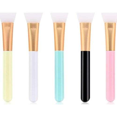 Women Fashion 1pc Silicone Facial Face Mask Brush Mask Mud Mixing Brush Tool 5 Color Soft Women Skin Face Care tool