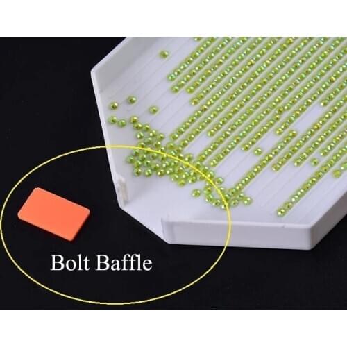 100pcs Wholesale Big Drill Plate Tray Diamond Embroidery Accessories Large Capacity Diamond Painting Tools White Plastic Tray