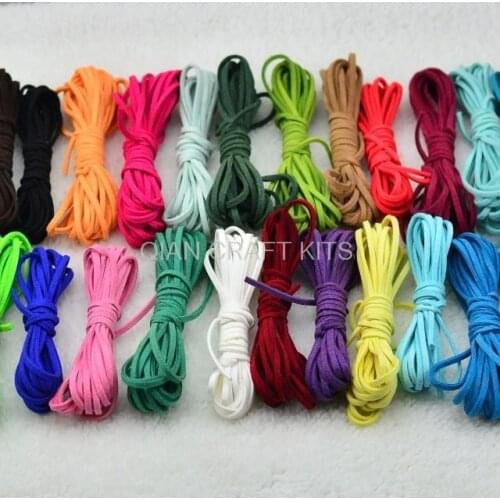 100 Yards Faux Suede Cord 2.5mm Grab Bag Assorted Fun Colors mixed xd0063a