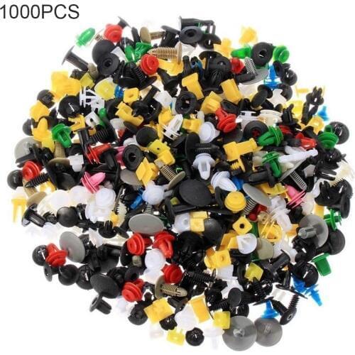 1000pcs/set Car Trim Rivets Mudguard Fender Door Panel Push Pins Bumper Interior Decoration Plastic Clips