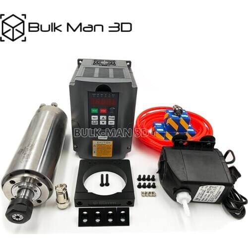 2.2kW Water Cooled Spindle + VFD Inverter + 80mm Spindle Mount Kit + 28pcs ER20 Collets Chuck For WorkBee OX CNC Machine