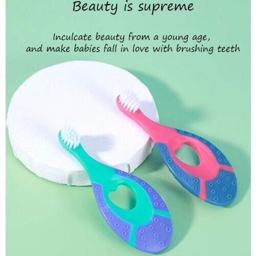 2Pcs Childrens Baby toothbrush Superfine Soft Teeth Training Brush Cute Children Baby Oral Carer Children Teether Baby Items