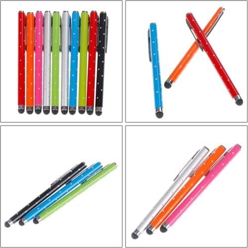 2PCS/lot Rhinestone Capacitive Touch Microfiber Stylus Pen Touch For Pad For Phone Random