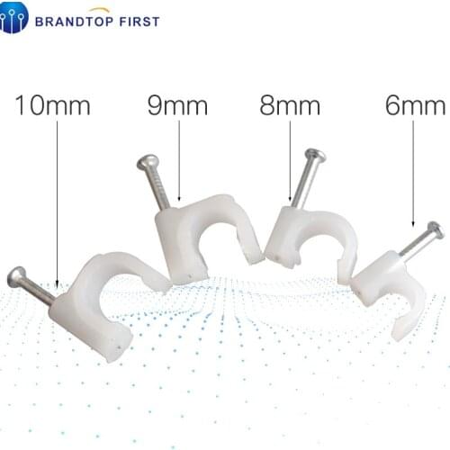 6mm 8mm 9mm 10mm Auto Fixing Clip Fastener Wire U-shape Fixing Clip Steel Nail Line Card Plastic PE+High Carbon Steel Nails