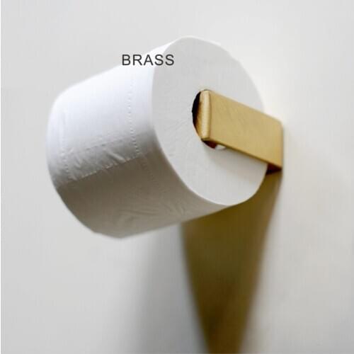 Bathroom Accessory Solid Brass Towel Paper Holder Wall Mounted Toilet Roll Paper Holder Brushed Gold Toilet Paper Organizer