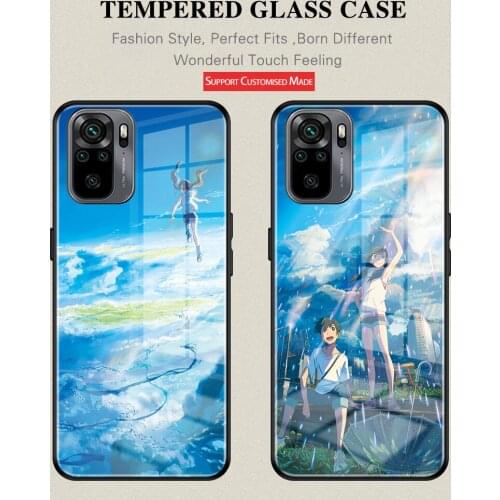 Anime Cure Movie Weather child Tempered Glass Anti-Fall Phone Case For Xiao mi 8 9 10 10Pro11 Redmi Note9 9Pro 10Pro POCO X3