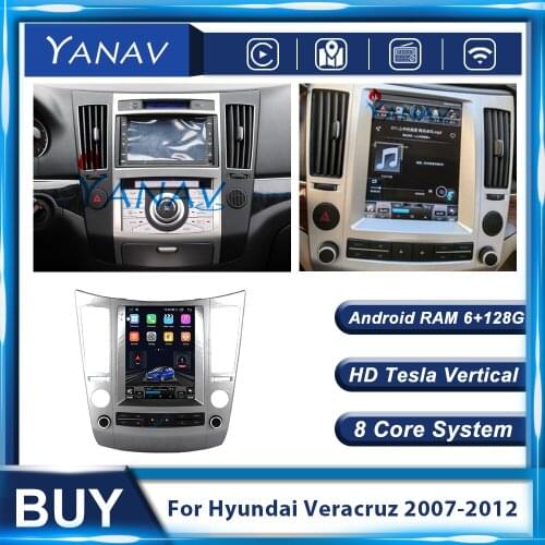 2Din Android Car Radio Stereo Receiver Audio For Hyundai Veracruz 2007-2012 GPS Navigation Vertical Video Multimedia MP3 Player