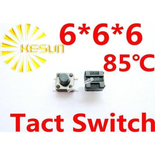 FREE SHIPPING 100PCS 6X6X6 SMD Tactile Tact Mini Push Button Switch Micro Switch Momentary