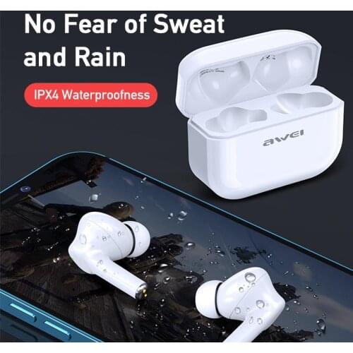 Awei TA1 TWS Wireless ANC Active Noise Cancelling ENC Earbuds Gaming Mode Headset HiFi Bass Stereo Music With Mic For iPhone 12