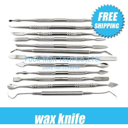 Free shipping!12pc/set,jewelry engraving graver,dental engraving knife,Dental Instrument Wax Carver Spatula Surgical Wax graver
