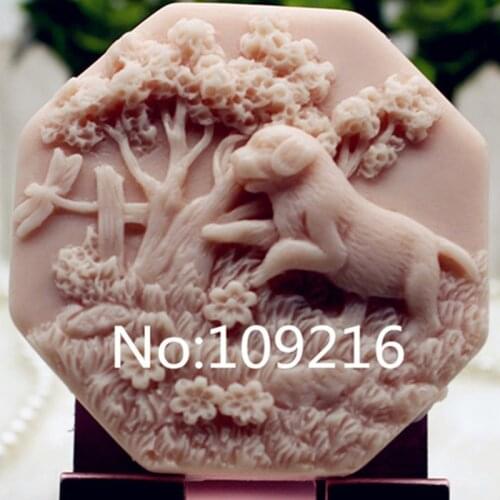 New Product!!1pcs The Chinese Zodiac Dog (zx351) Food Grade Silicone Handmade Soap Mold Crafts DIY Mould