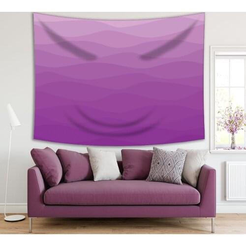 Tapestry Ombre Color Waves Pattern Gradual Wavy Purple Violet Lilac Monochrome Minimalist Decor Art Print