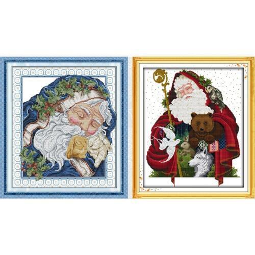 Intoxicated Santa Claus Aida Cross Stitch kit 14ct 11ct Count Print Canvas Stitches Embroidery Handmade Needlework Sets