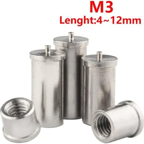 M3 Brass PCB Board Solder Joint Copper Column Spot Weld Nut Welding Stud 50pcs Free Shipping