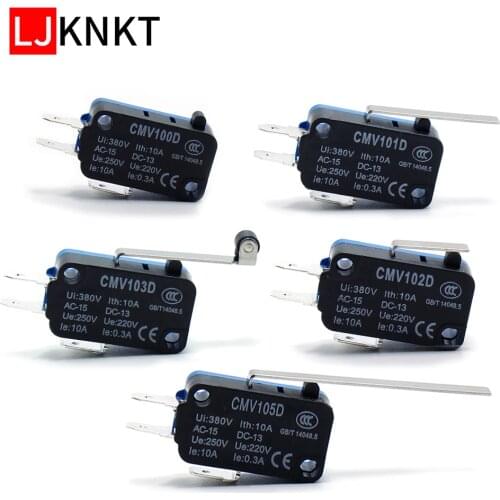 Micro Limit Switch Roller Lever Arm button types Momentary Durable Waterproof High temperature resistant