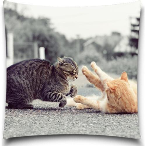 Cute Love of Cat pillow case,decorative Pillow Covers and Washable Waist Cushion cover