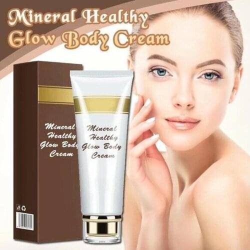 Mineral Healthy Glow Body Cream Volcanic Mud Mask Fast Skin Whitening Cream Deep Clean Skin Moisturizing Exfoliating 150ml