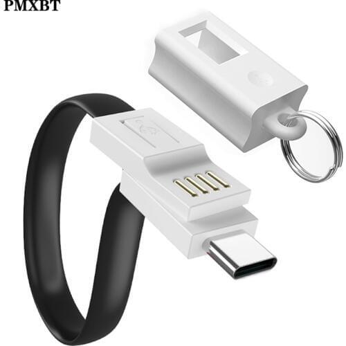 Mini Key Chain USB Type C Cable Mobile Phone Accessories Fast Charging For Samsung Xiaomi 8 Charger Portable Keychain Short Cord