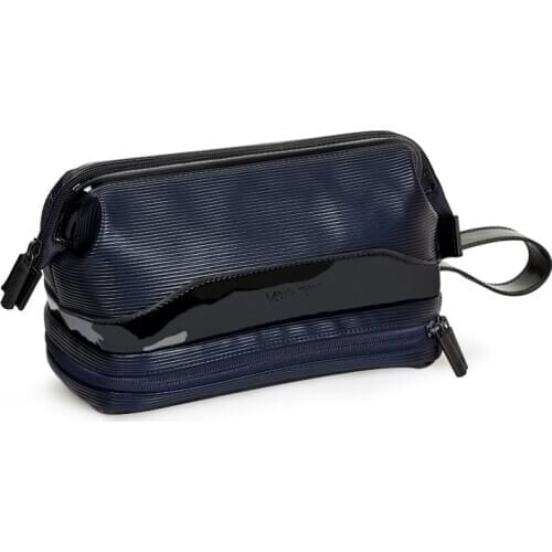 Men Double-deck Luxury Cosmetic Makeup Organizer Travel Waterproof Bath Shaving Toiletry Bag
