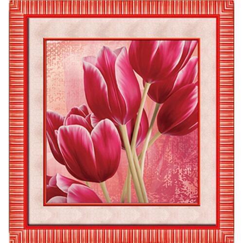 DIY 5D Embroidery Kit Square/round Diamond Painting Cross Stitch Red Tulip Flowers Home Decoration Picture By Numbers