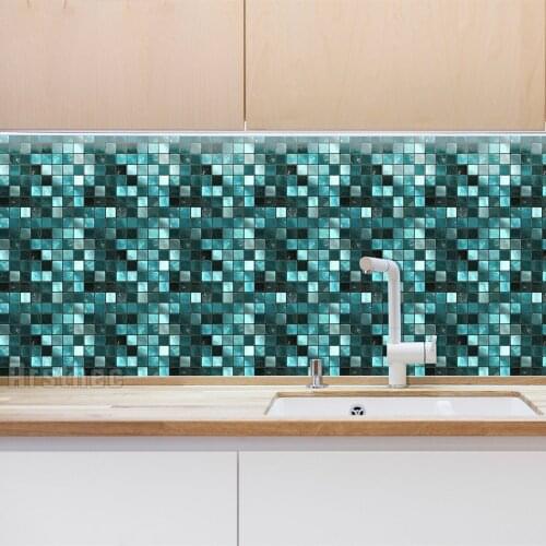 10cm/15cm Mosaic Wall Paper For Kitchen Backsplash Countertop Vinyl Self-adhesive Panel Tile Stickers Bathroom Home Art Decor