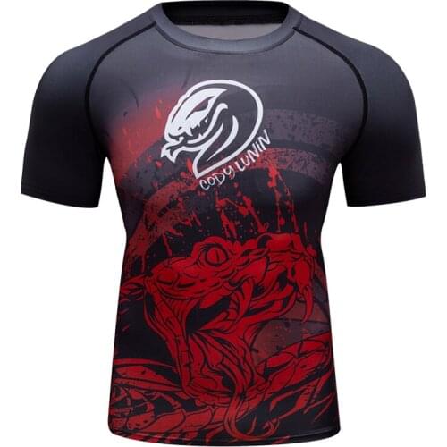 New Summer Sportswear Custom Logo Sublimation Cool Style Rash Guard Short Sleeve BJJ t-shirt