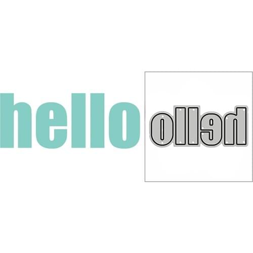 New Hello Boldface Script Word 2020 Metal Cutting Dies for DIY Scrapbooking and Card Making Decorative Embossing Craft No Stamps