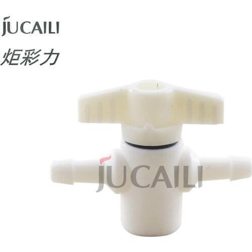 Jucaili 10PCS Inkjet printer plastic valve / Bulk ink system 2 way valve for eco solvent/UV printer manual valve