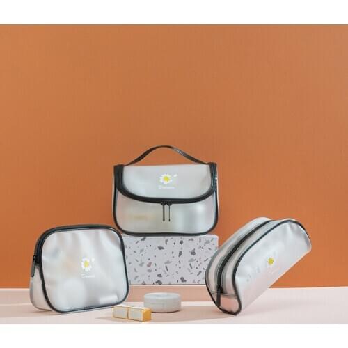 Portable large-capacity transparent wash bag travel portable cosmetic storage box wash bag