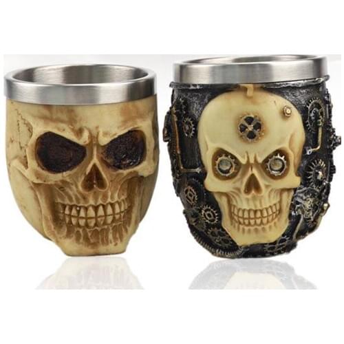 Durable Skull Pattern Soap Mug Shaving Bowl for Male Facial Care Heavy Duty