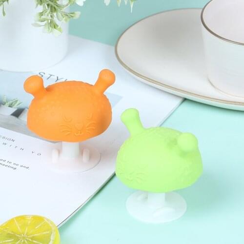 1pcs Baby Silicone Teether Newborn Cartoon Small Mushroom Teething Toy Appease Nipple