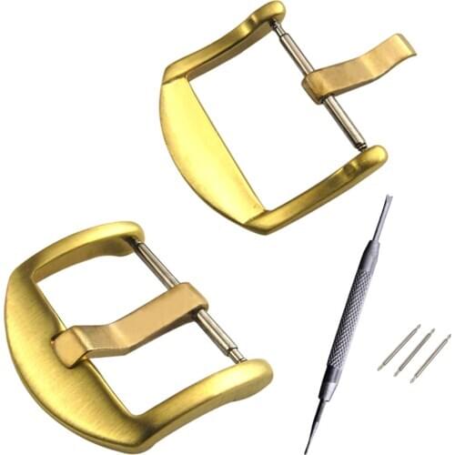 Watch Band 18mm 20mm 22mm 24mm Bronze Brass Leather Rubber Watchbands Strap Pin Buckle Clasp Belt Watch Accessories And Tool