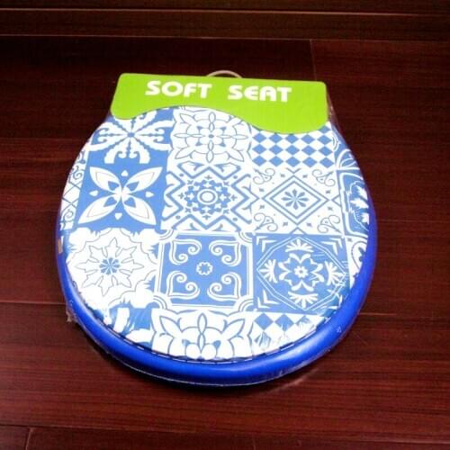 Toilet seat cover set sponge fashion 17" toilet seat toilet lid pattern soft toilet seat warm 2020 high quality