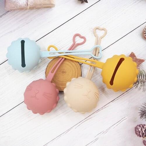 Chenkai 5PCS BPA Free Silicone Pacifier Holder Case Teether Tortoise Teething Food Grade For DIY Nursing Pacifier Chain Gifts
