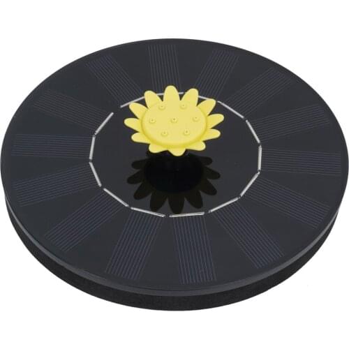 Solar Fountain Pump With Nozzles Black Fish Tank Aquarium 1pcs Garden