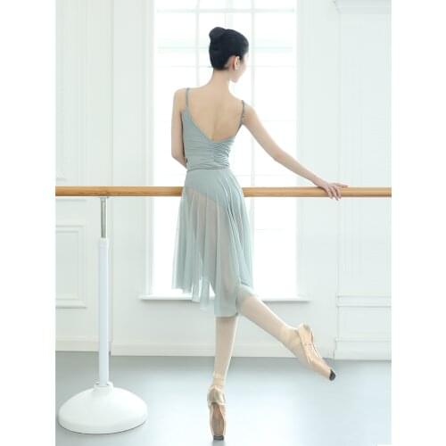 Front Pleated Sling Dance Gym Outfit Womens Art Test Ballet Exercise Clothing Body Adjustable Basic Camisole Training Clothes