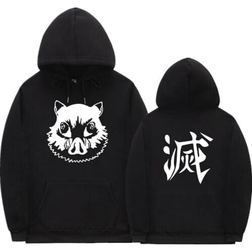 New Sale Anime Demon Slayer Hoodies Menwomen New Pop print Tanjiro Kamado Mens Hoodie Casual pullovers Sweatshirts off white