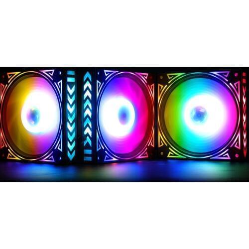 PC fan 12cm RGB cooling fan RGB Adjust LED Fan Speed amazing quiet colorful led computer case For water chestnut chassis Fan
